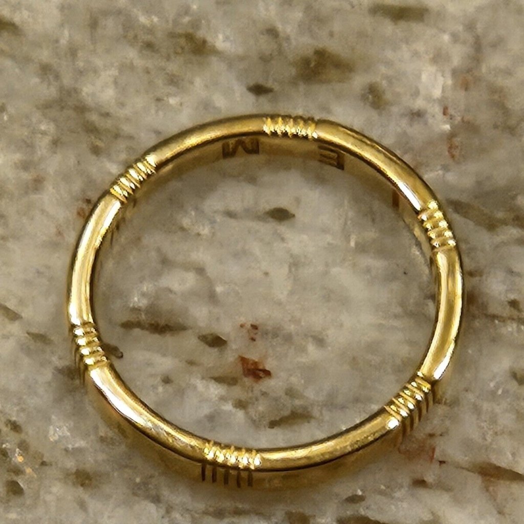 New Monica Rich Kosann Carpe Diem Seize The Day Poesy Stackable 18k Gold Ring 4 — image 8 of 8
